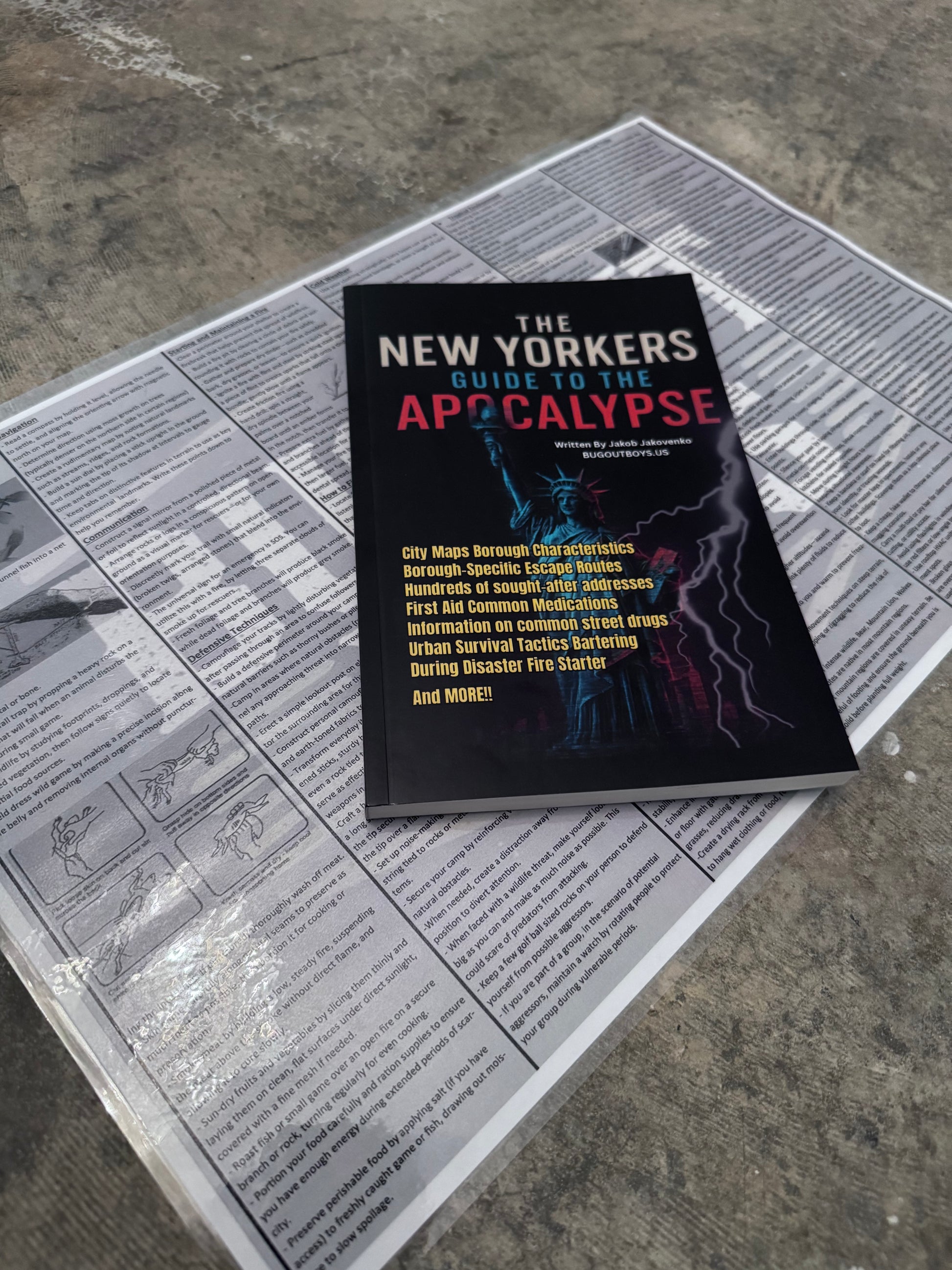 NYC SURVIVAL GUIDE AND 11X17 LAMINATED SURVIVAL INFOGRAPHIC