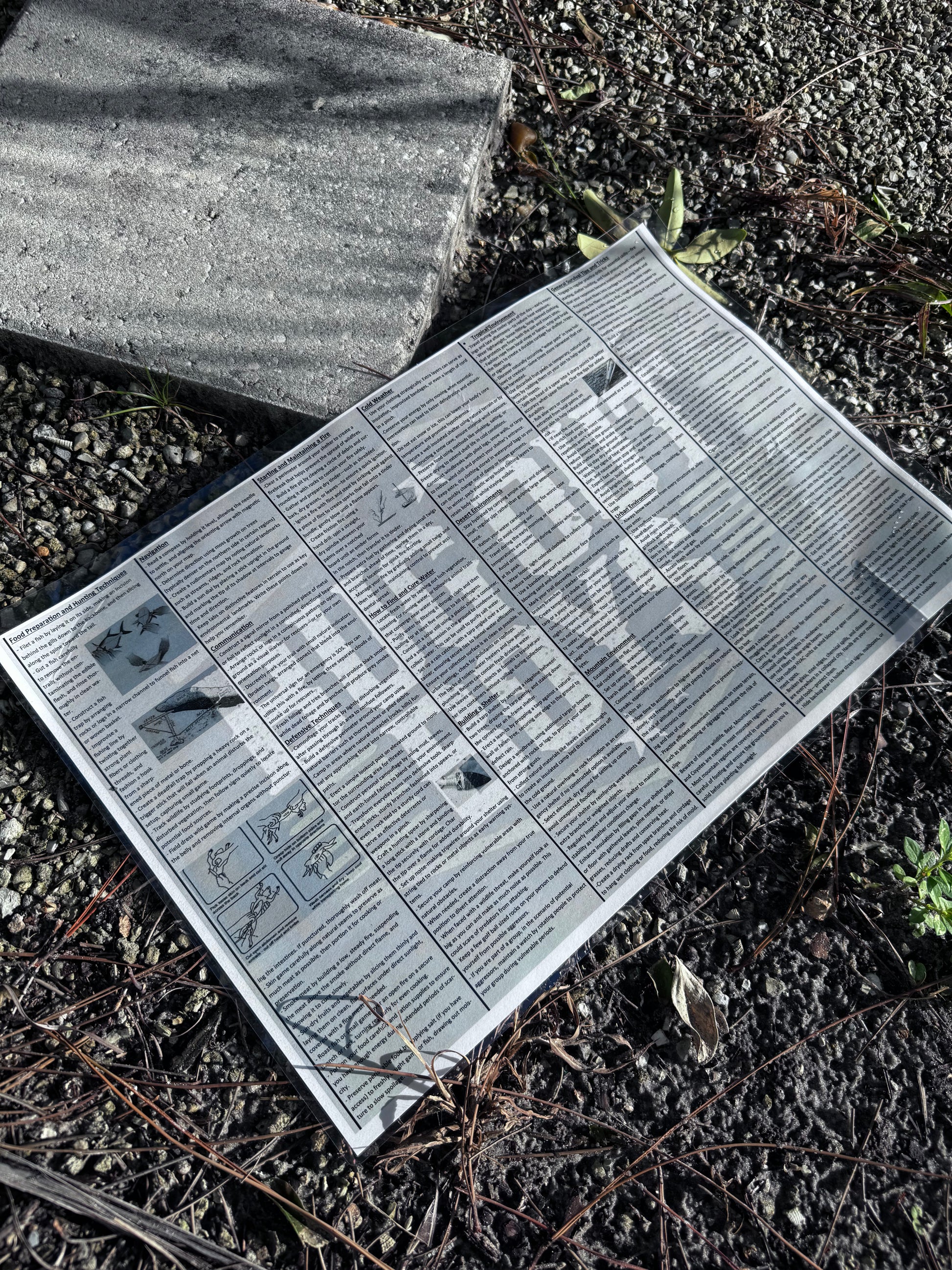 11x17 Laminated Survival Guide