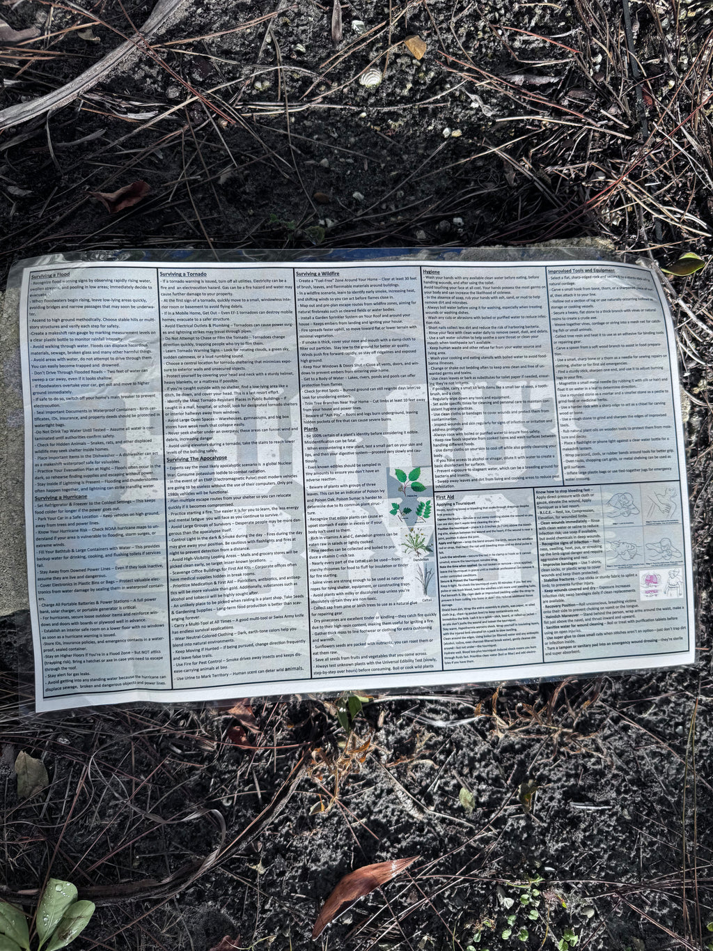 11x17 Laminated Survival Guide