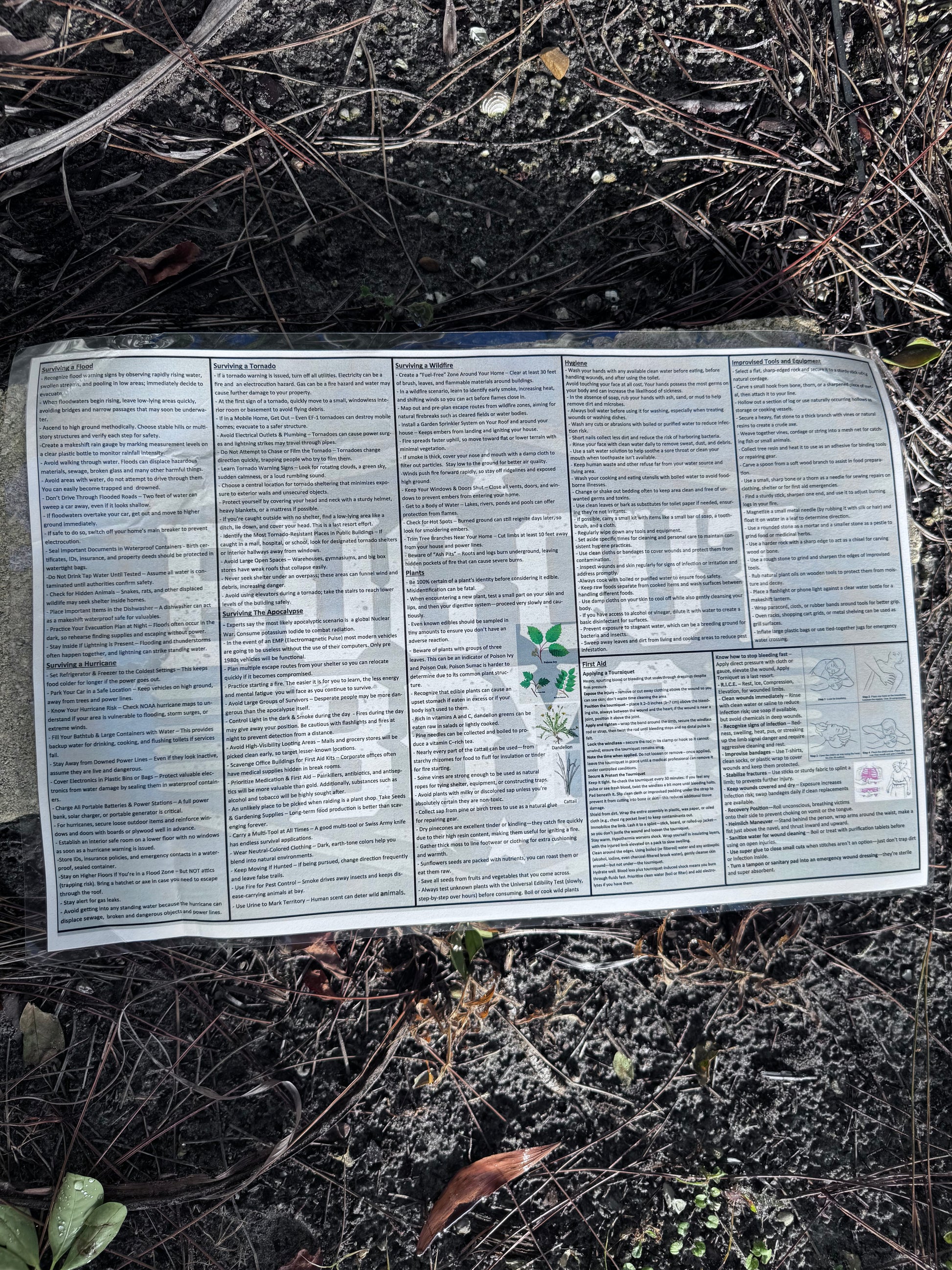 11x17 Laminated Survival Guide